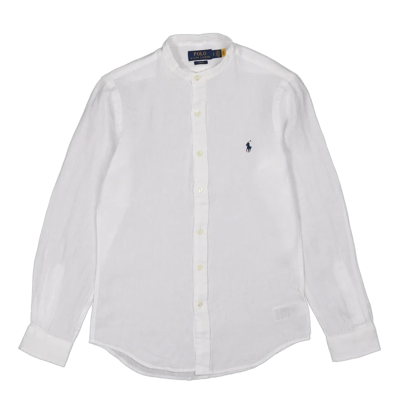 Slim Fit Linen Shirt White