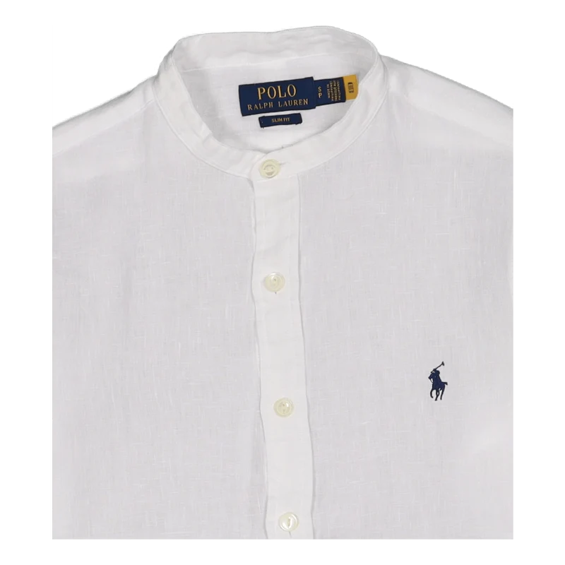 Slim Fit Linen Shirt White