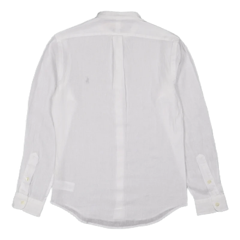 Slim Fit Linen Shirt White