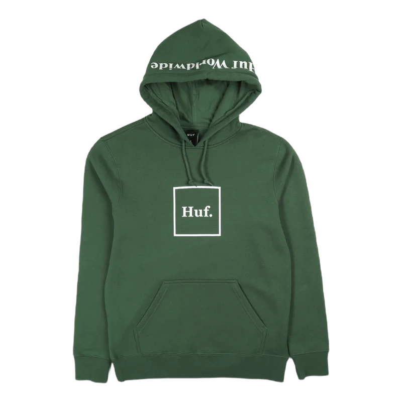 Essentials Box Logo P/o Hoodie Dark Green