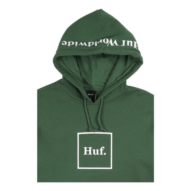 Essentials Box Logo P/o Hoodie Dark Green