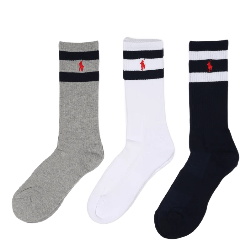 Athletic Crew Sock 3-pack White/Grey/Cruise Nvy