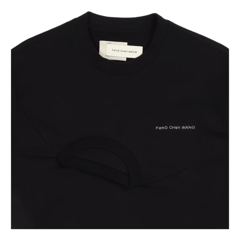 Shirting Panelled Sweater Black