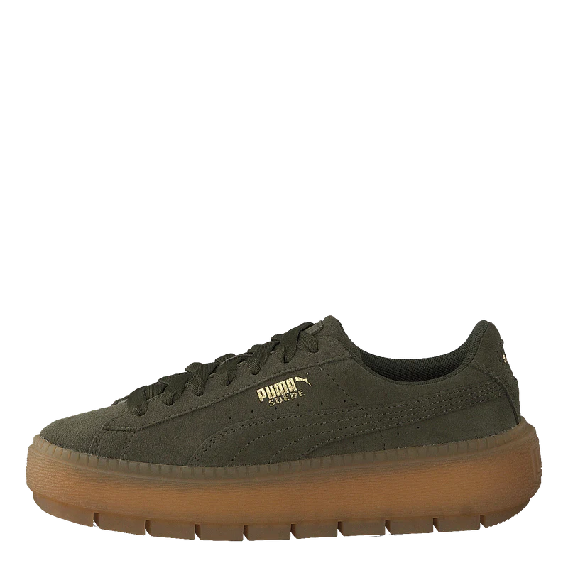 W Suede Platform Trace Green