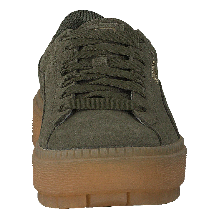 W Suede Platform Trace Green