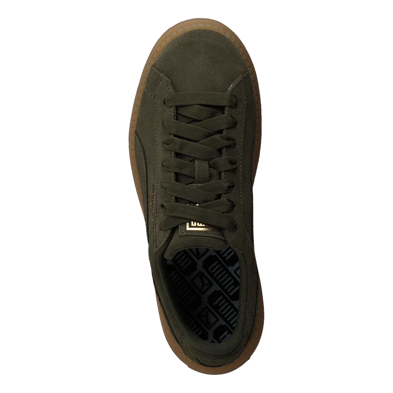 W Suede Platform Trace Green