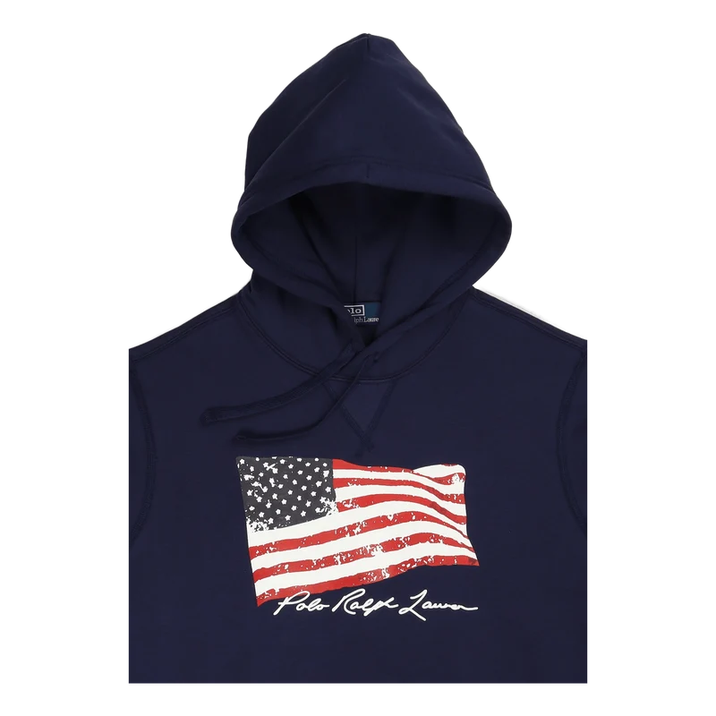 American Flag Fleece Hoodie Newport Navy