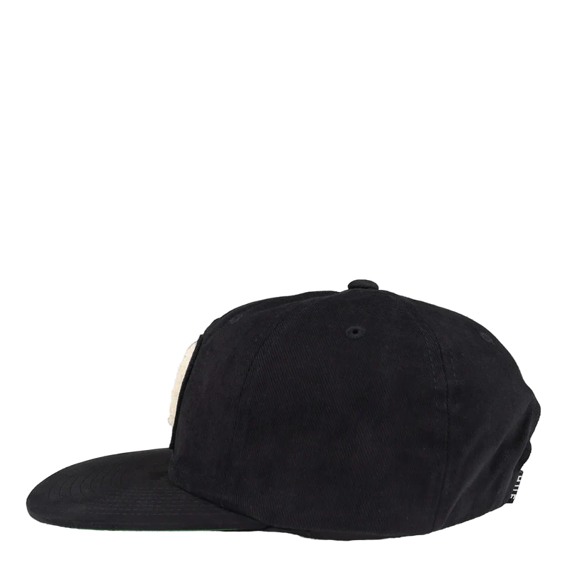 Chenille Patch 6-panel Hat Black