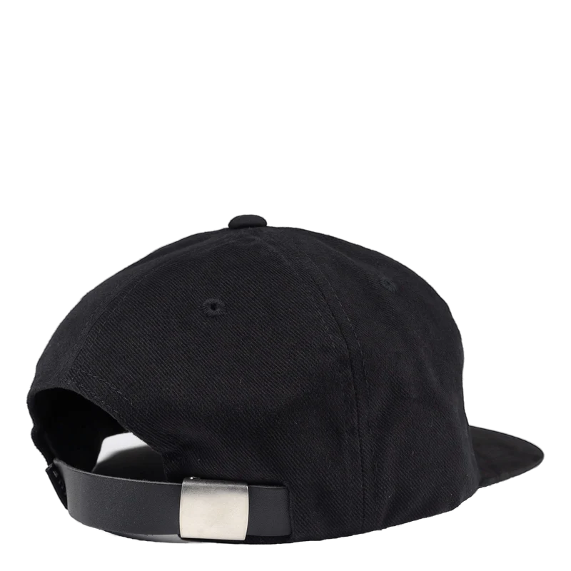 Chenille Patch 6-panel Hat Black