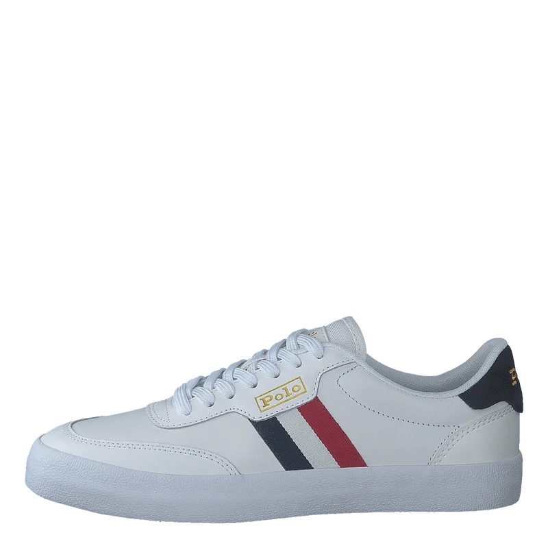 Court Leather Sneaker Navy/Cream/Red