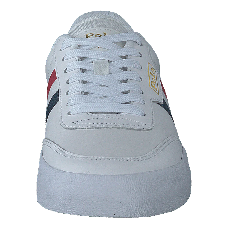 Court Leather Sneaker Navy/Cream/Red
