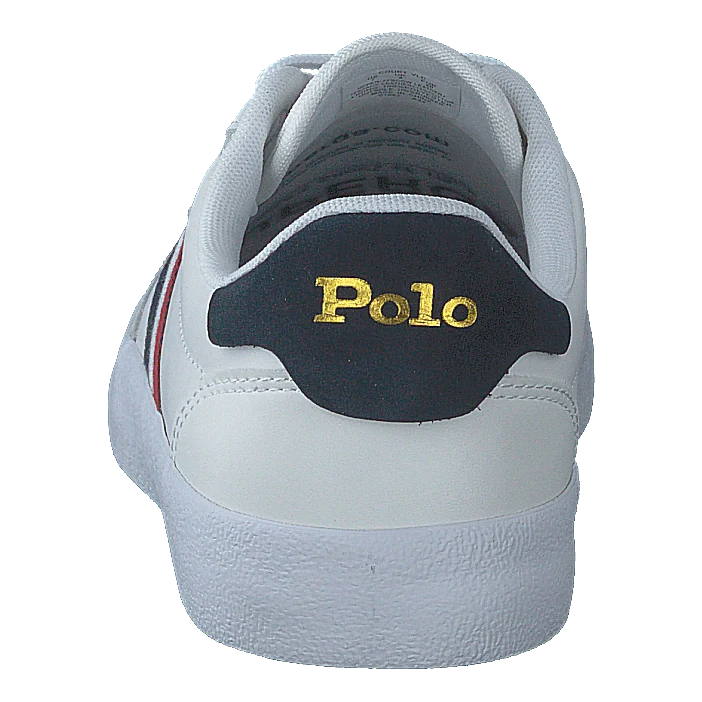 Court Leather Sneaker Navy/Cream/Red