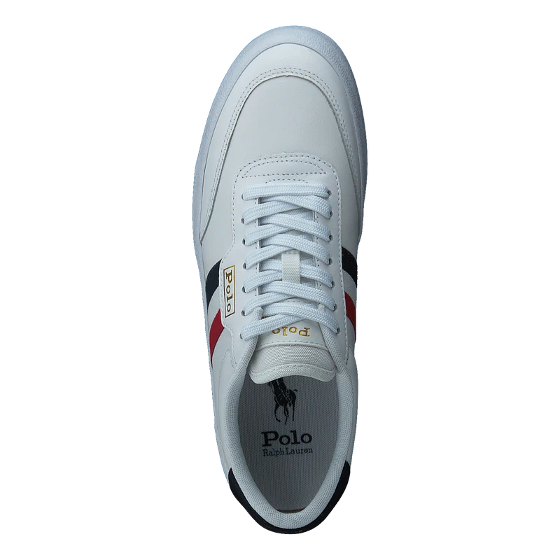 Court Leather Sneaker Navy/Cream/Red