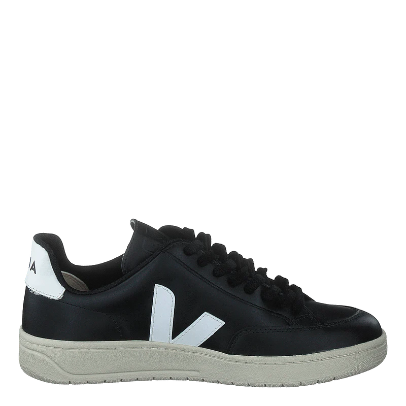 V-12 Leather Black_white Black White
