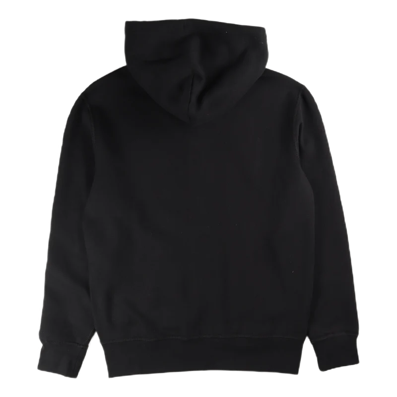 The RL Fleece Hoodie Polo Black