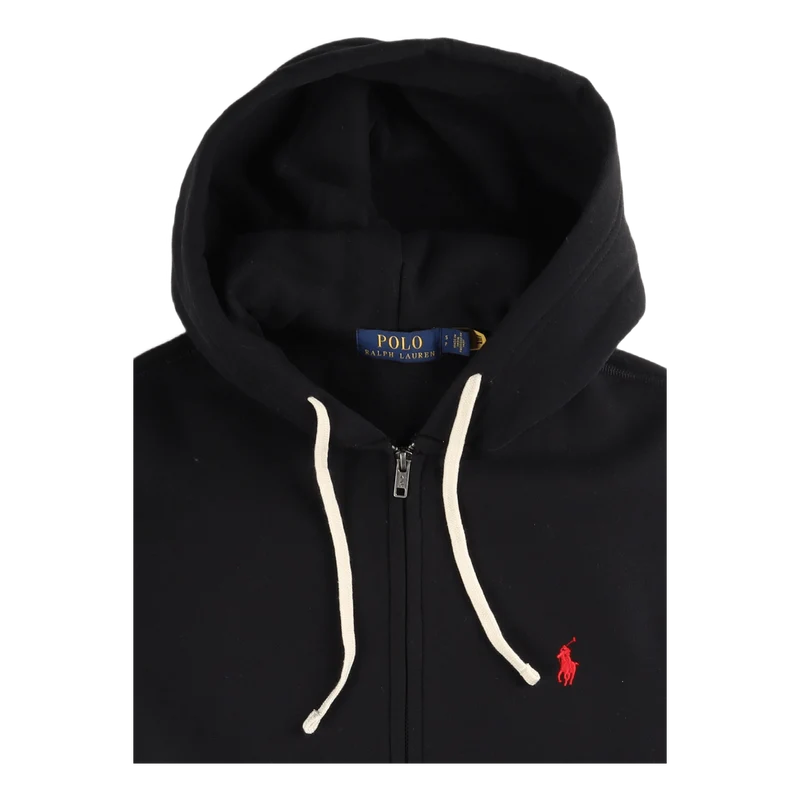 The RL Fleece Hoodie Polo Black