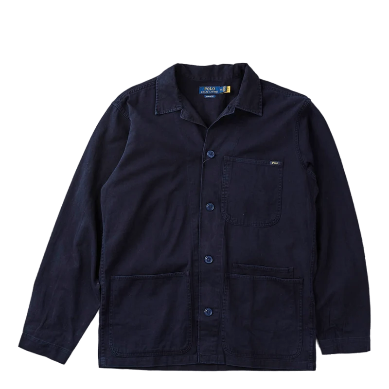 Twill Utility Overshirt Navy