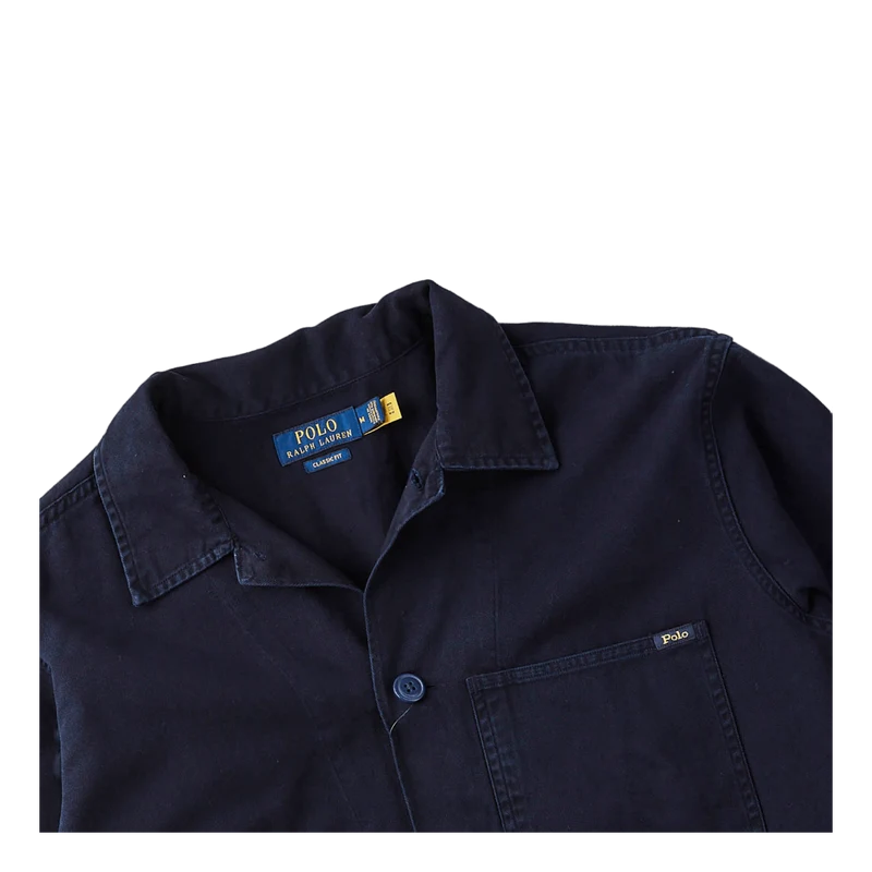 Twill Utility Overshirt Navy