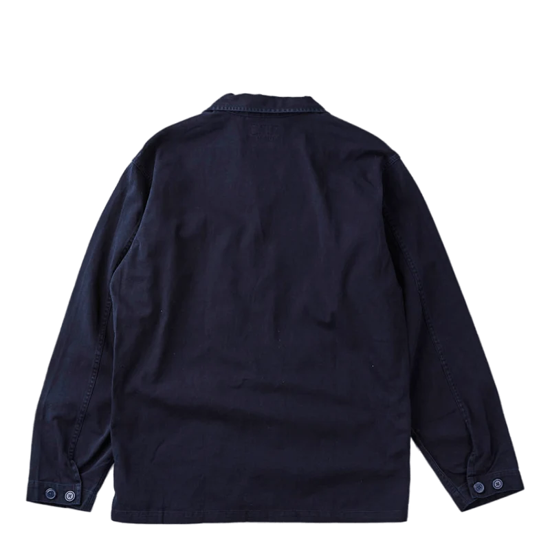 Twill Utility Overshirt Navy
