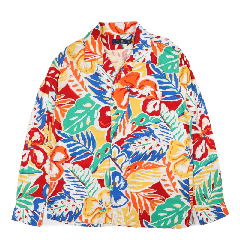 Classic Fit Floral Pajama-Style Shirt 5507 Soleil Flower