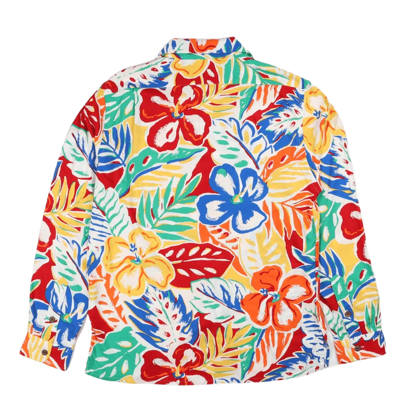 Classic Fit Floral Pajama-Style Shirt 5507 Soleil Flower