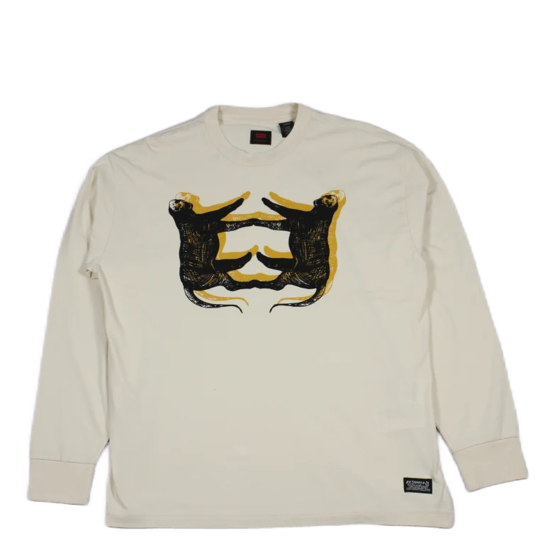 Skate Graphic Box Ls Tee Leopa Neutrals