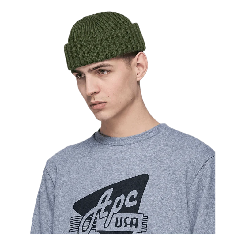 Ribbed Beanie Green