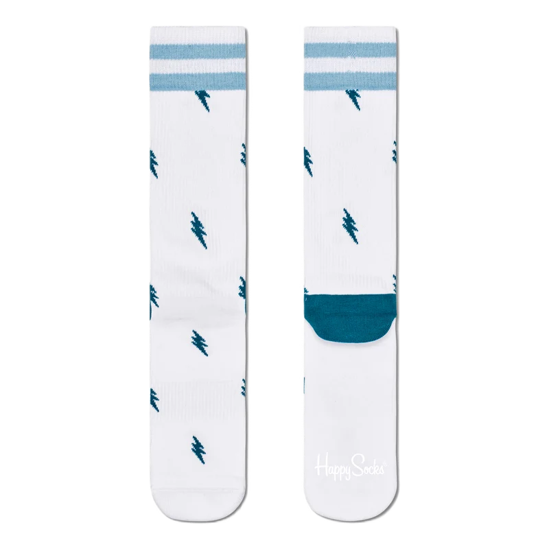 Small Flash Crew Sock White