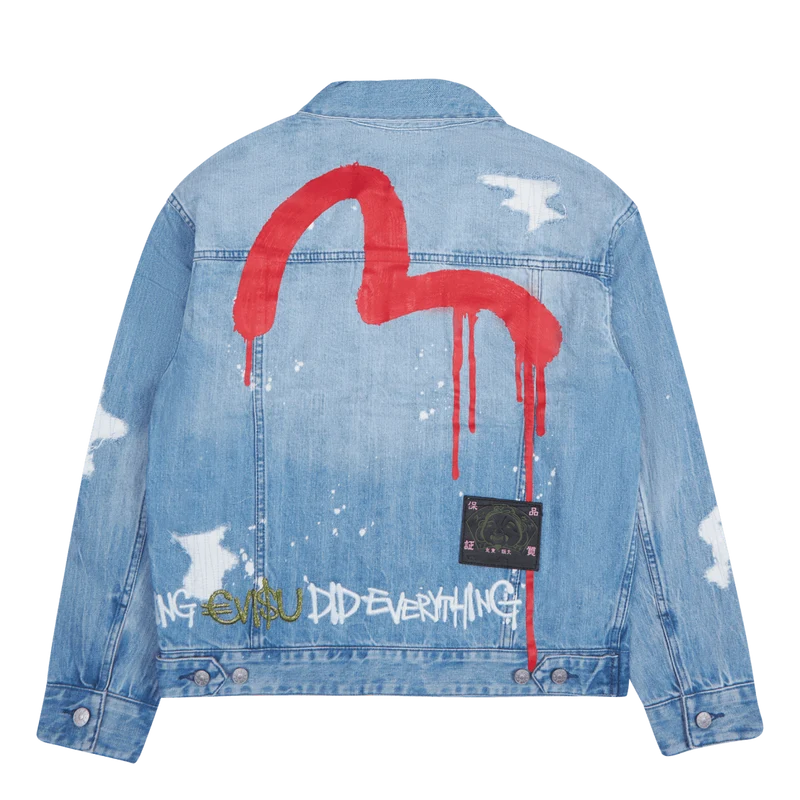 Evisu X Sfera Ebbasta Graffiti Mid Shade Indigo