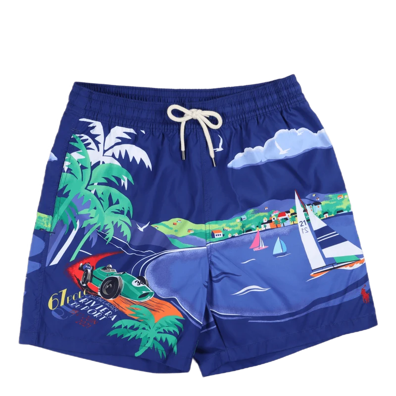 5.75-Inch Traveler Classic Swim Trunk Riviera Du Port Scenic