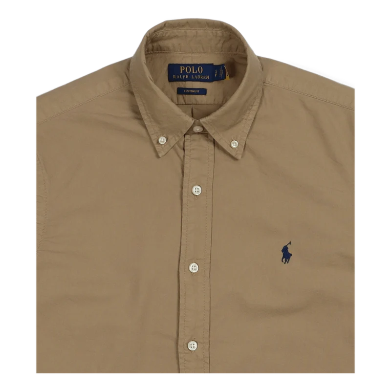Custom Fit Garment-Dyed Oxford Shirt Surrey Tan