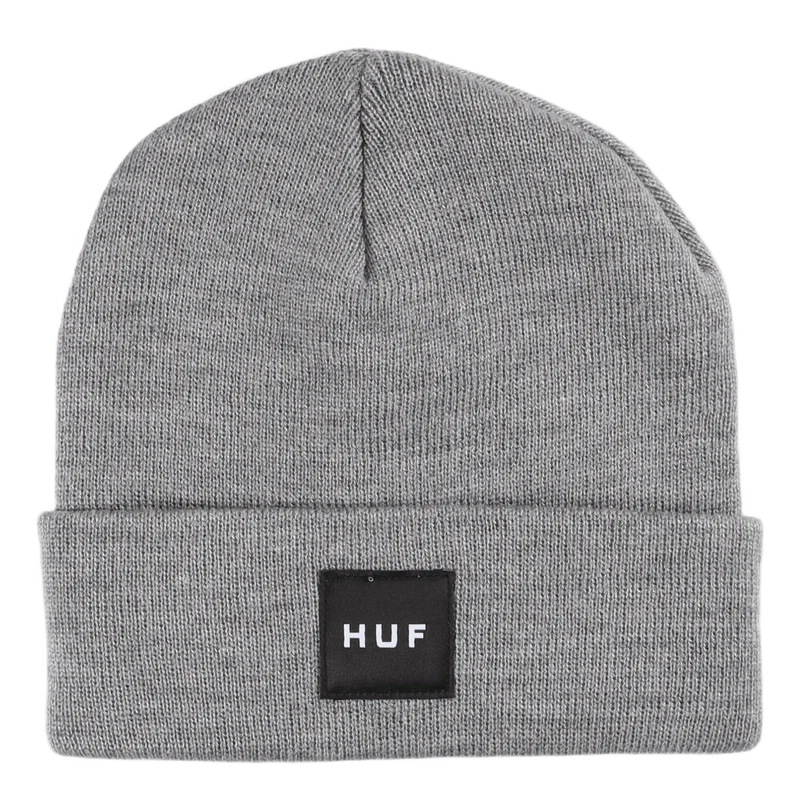 Essentials Box Logo Beanie Grey Heather