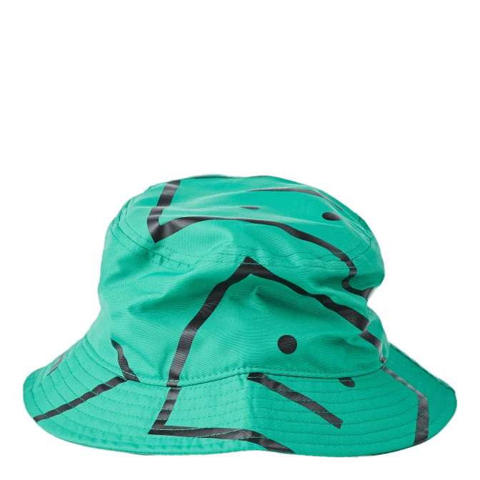 Face-motif Bucket Hat Green