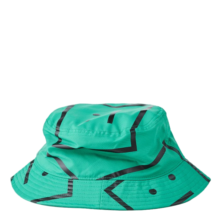 Face-motif Bucket Hat Green
