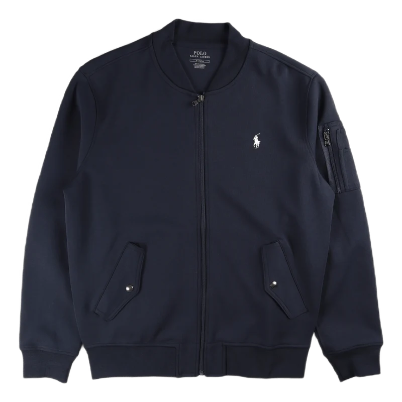 Double-Knit Bomber Jacket Aviator Navy