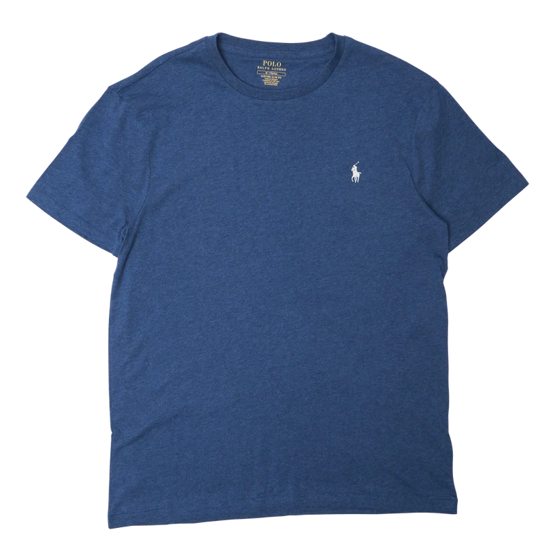 Custom Slim Fit Jersey Crewneck T-Shirt Blue Htr
