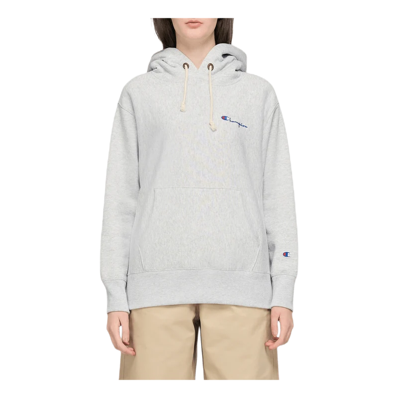 Small Script Hooded Sweatshirt Gray
