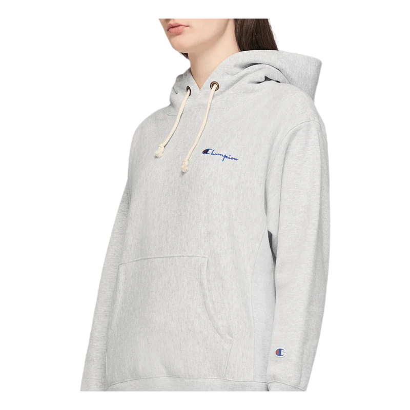 Small Script Hooded Sweatshirt Gray