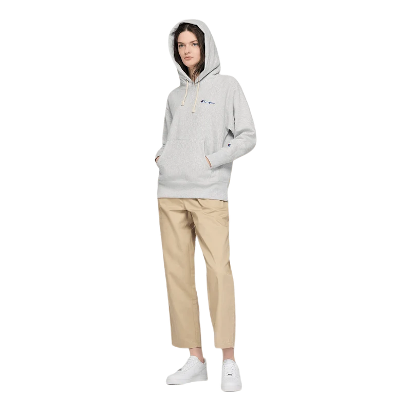 Small Script Hooded Sweatshirt Gray