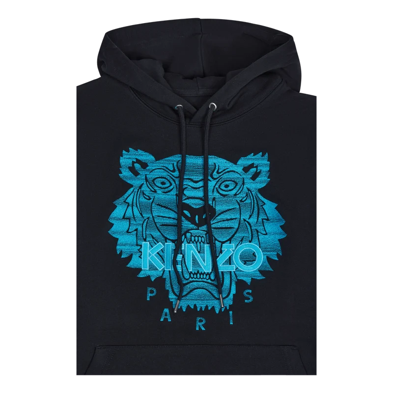 Neon Tiger Hoodie Black
