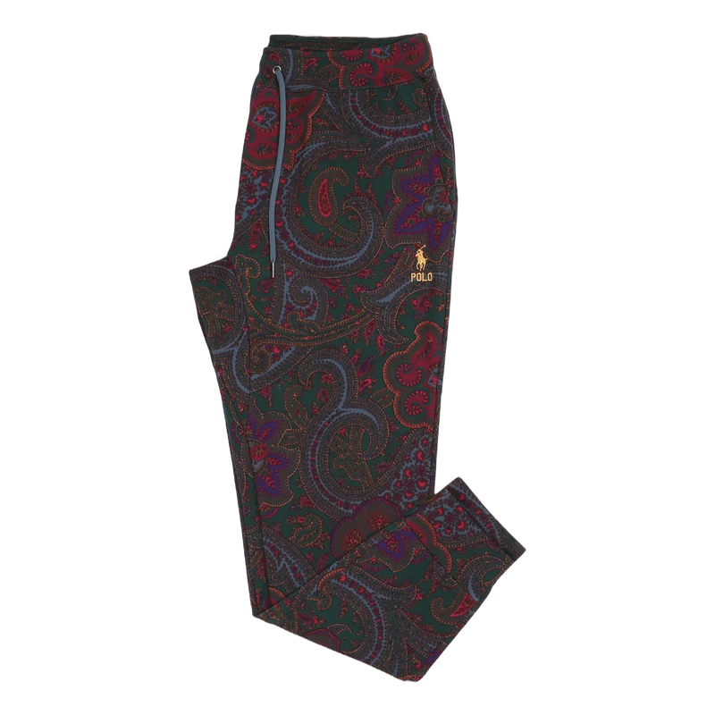 Paisley-Print Double-Knit Jogger Pant Paisley Print