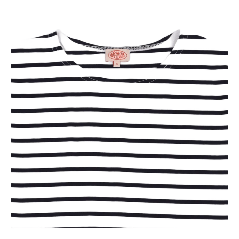 Striped Breton Shirt "hoëdic" White/navire Navy