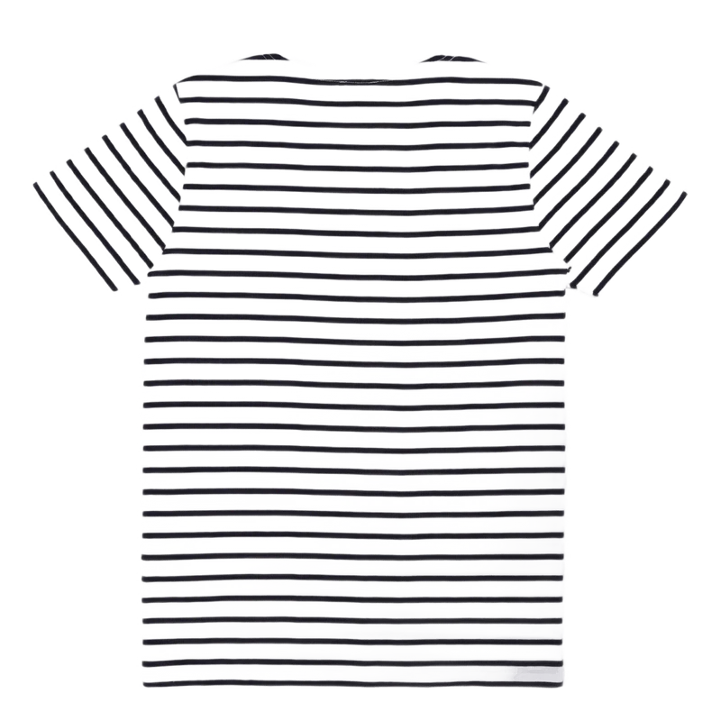 Striped Breton Shirt "hoëdic" White/navire Navy