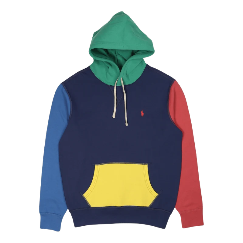 The RL Fleece Color-Blocked Hoodie Light Navy Multi