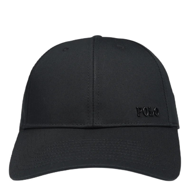 Logo-Plaque Ball Cap Polo Black