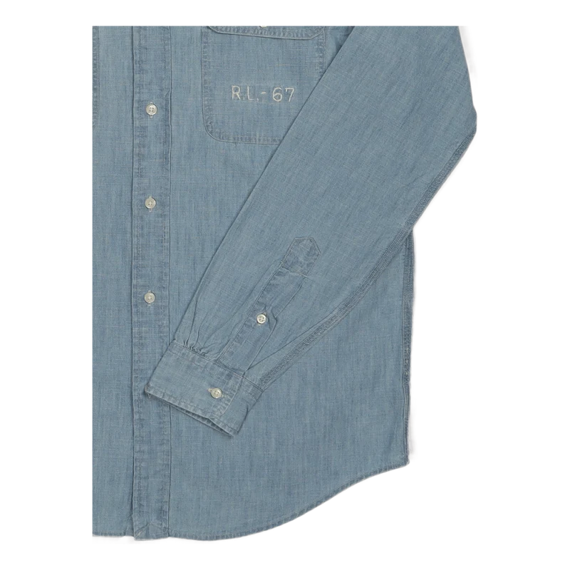 Classic Fit Flag Chambray Workshirt 5694 Light Indigo