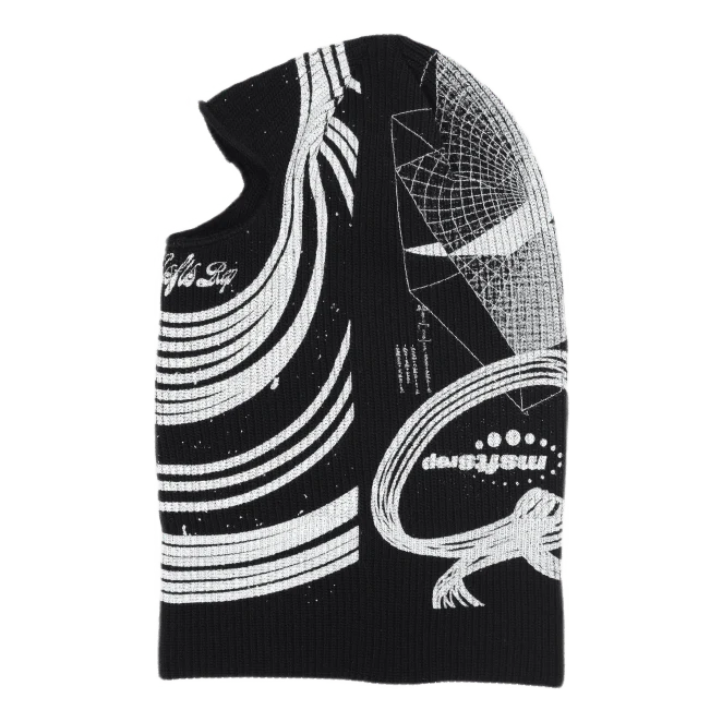 Allover Print Balaclava Black