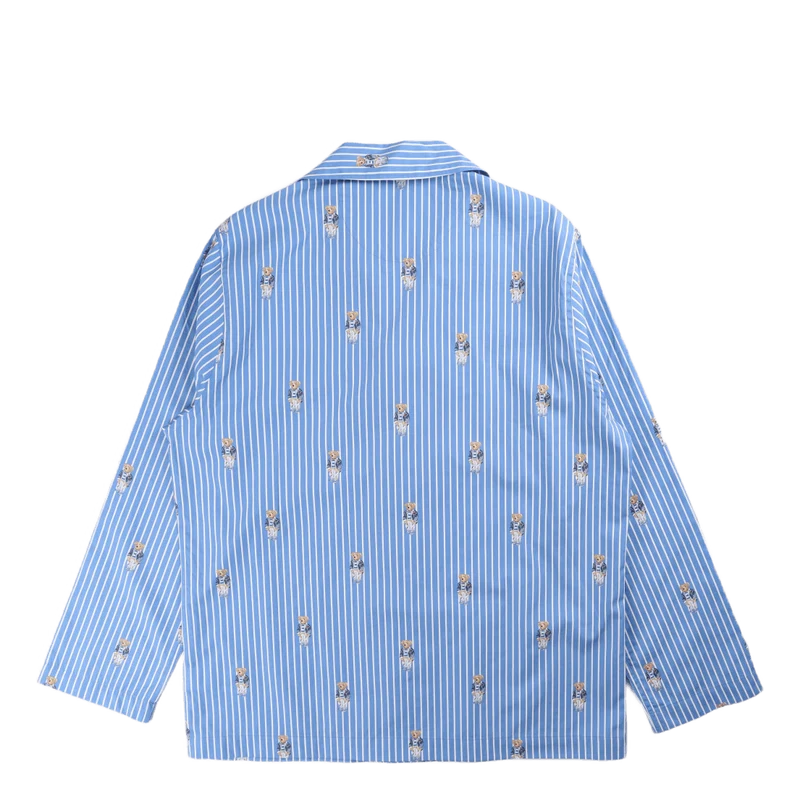 Polo Bear Striped Cotton Pajama Set Bear Stripe