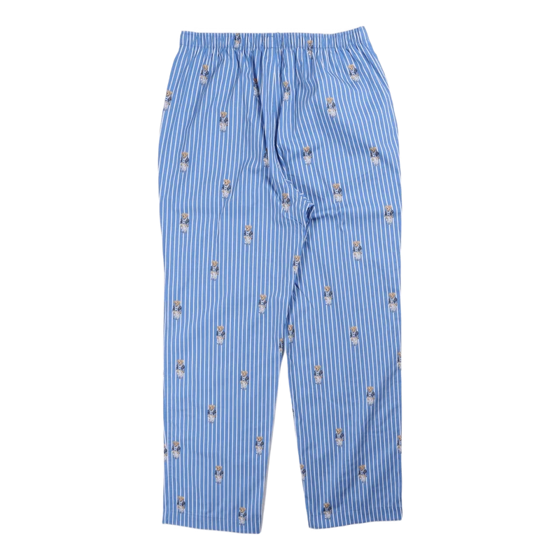 Polo Bear Striped Cotton Pajama Set Bear Stripe