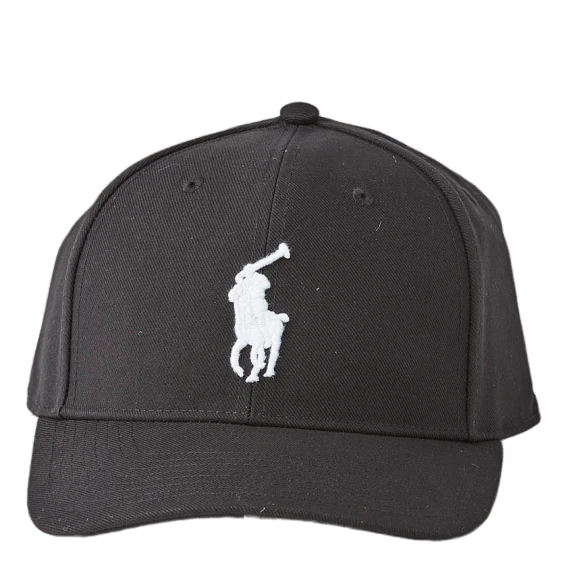 Twill High-Crown Ball Cap Black
